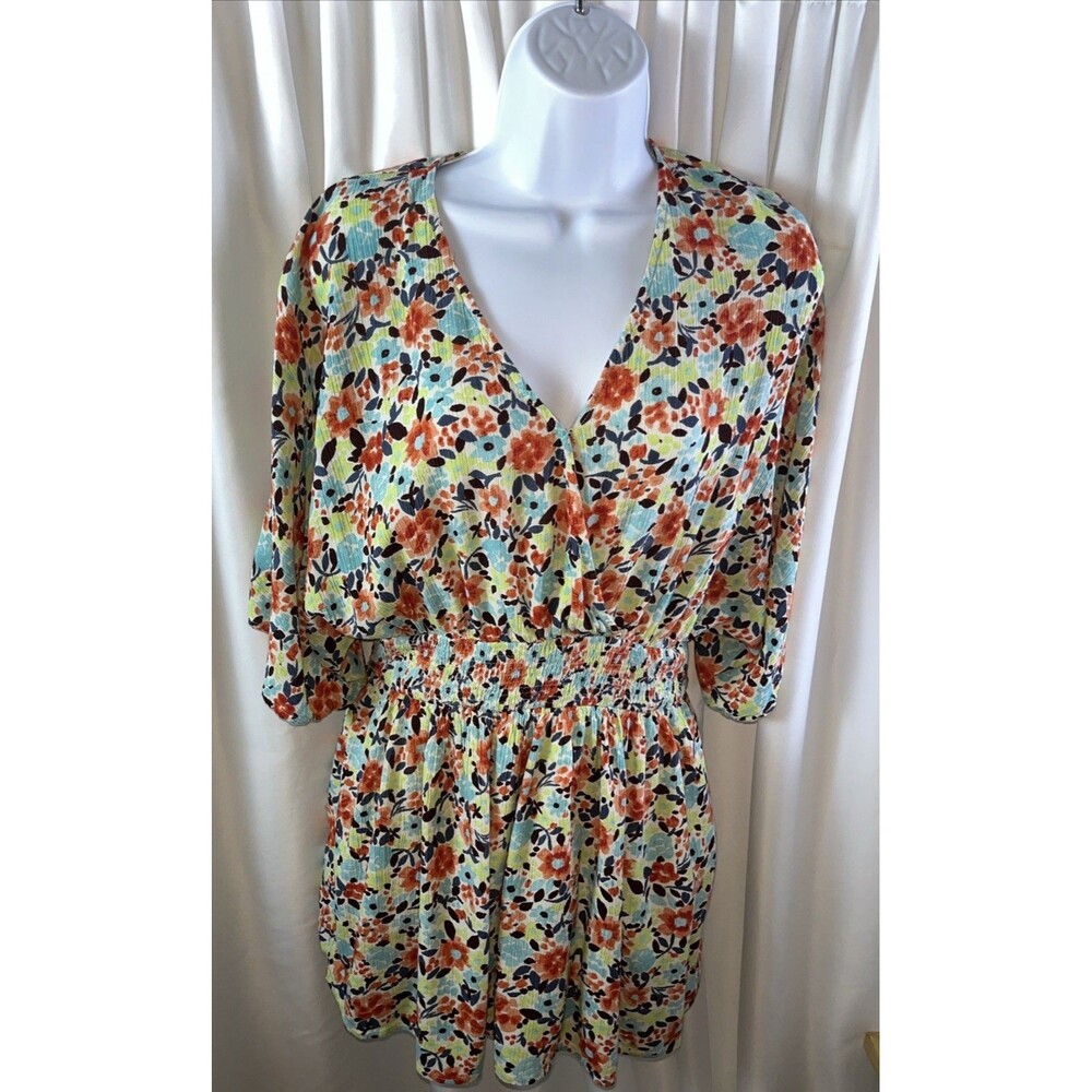 O’Neill Women’s Amaze Multicolor Floral Mini Dress Size M Boho Cottagecore Fairy